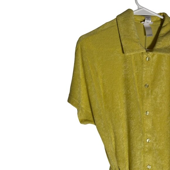 Andie The Button-Up Romper Women's Size S Yellow New With Tags! - Picture 3 of 5